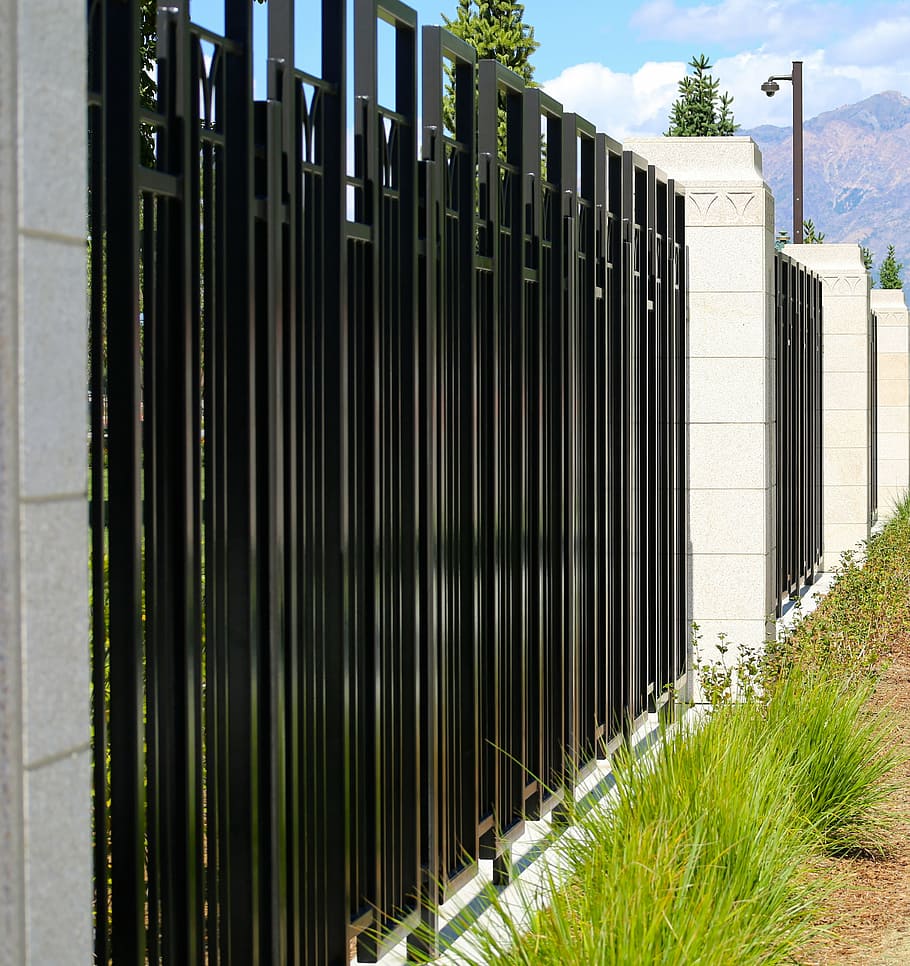 fence, gate, outside, metal, wall, barricade, barrier, steel HD wallpaper