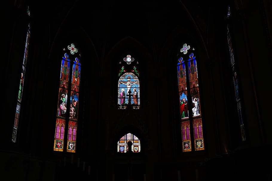 Chapel, Interior, Church Window, colorful, christ chapel, hohenzollern HD wallpaper
