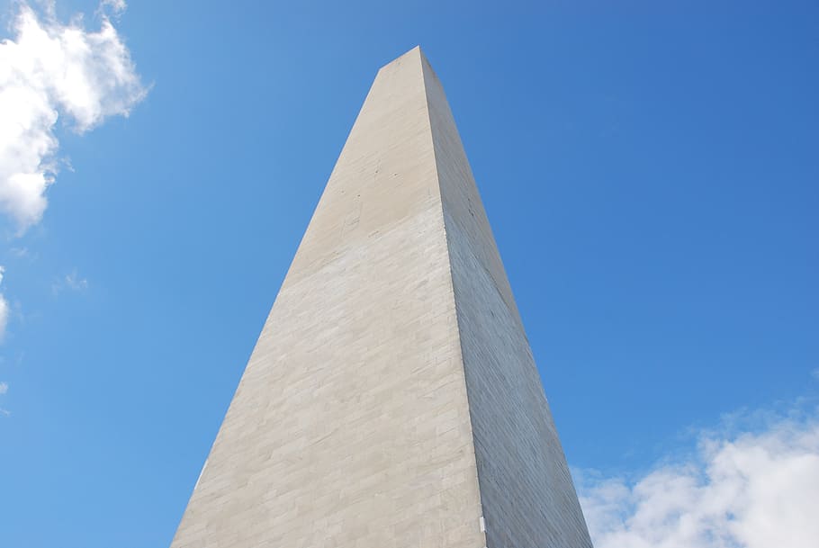 obelisk, washington, sky, clouds, america, architecture, low angle view HD wallpaper