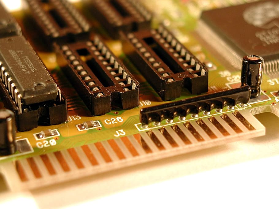 mainboard, computer, chips, devices, electronics, technology HD wallpaper