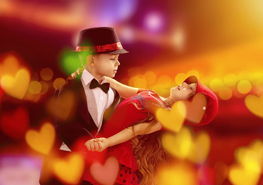 HD wallpaper: girl and boy dancing tango, children, love, cute, light,  party | Wallpaper Flare