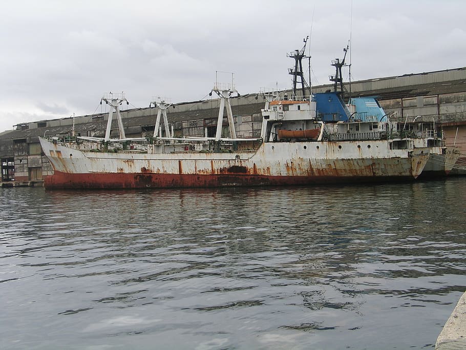 rusty, ship, old, boat, sea, ocean, water, vessel, nautical, HD wallpaper