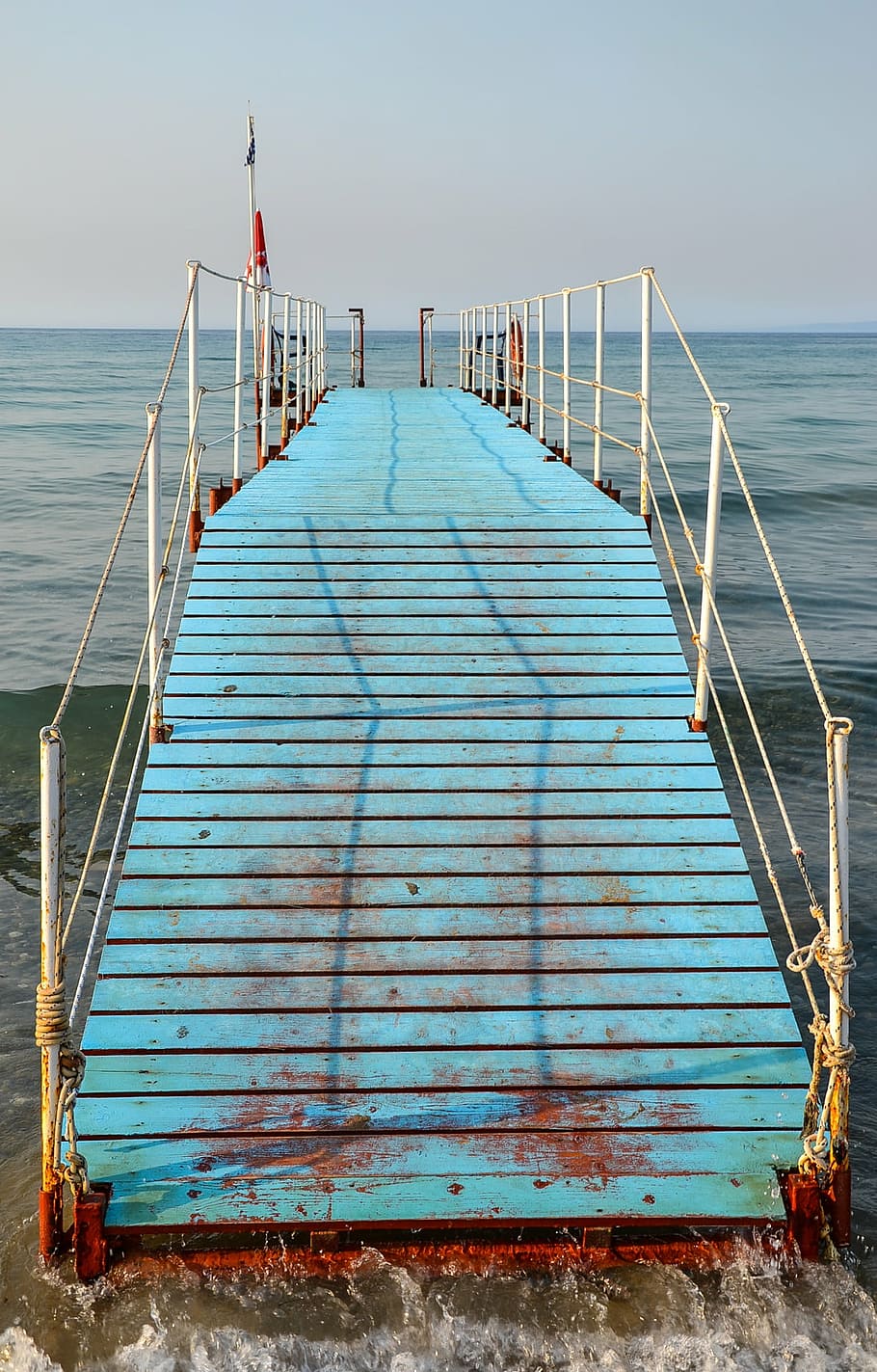jetty, web, boardwalk, pier, wood, worn, traces of use, greece HD wallpaper