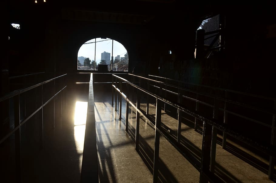 Shadow, Sunset, Light, against light, indoors, arch, architecture HD wallpaper