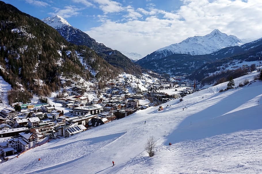 snow, winter, coldly, ice, mountain, mountains, landscape, nature