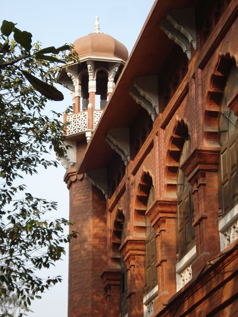 front of curzon hall, british raj-era building, dhaka, architecture, HD wallpaper