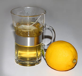 Tea, Hot, Drink, Teacup, the, tea bag, lemon, yellow, citrus Fruit HD wallpaper
