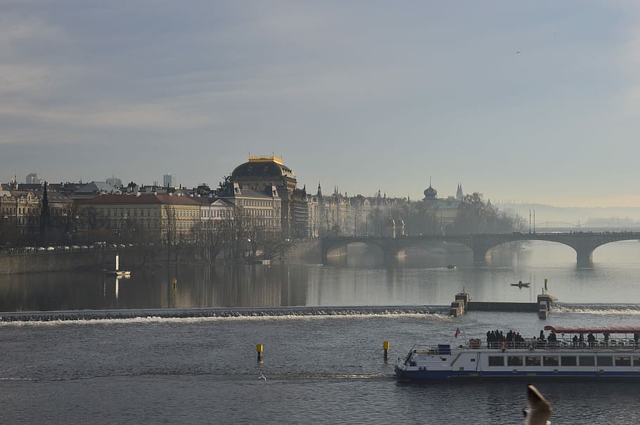 water, river, panoramic, horizontal, megalopolis, architecture HD wallpaper