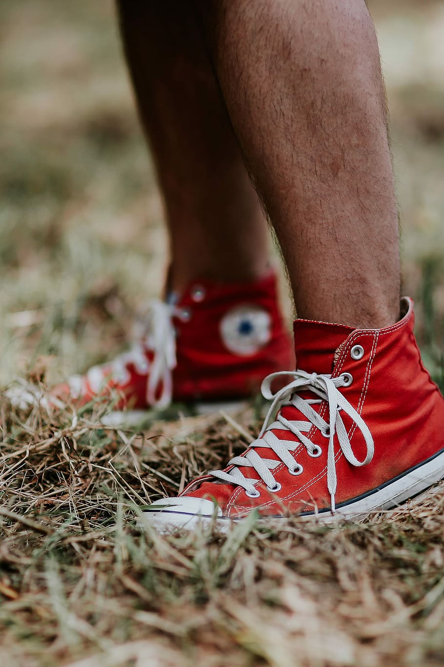 HD wallpaper: Man in a red sneaker shoes, sneakers, trainers, converse,  outdoors | Wallpaper Flare