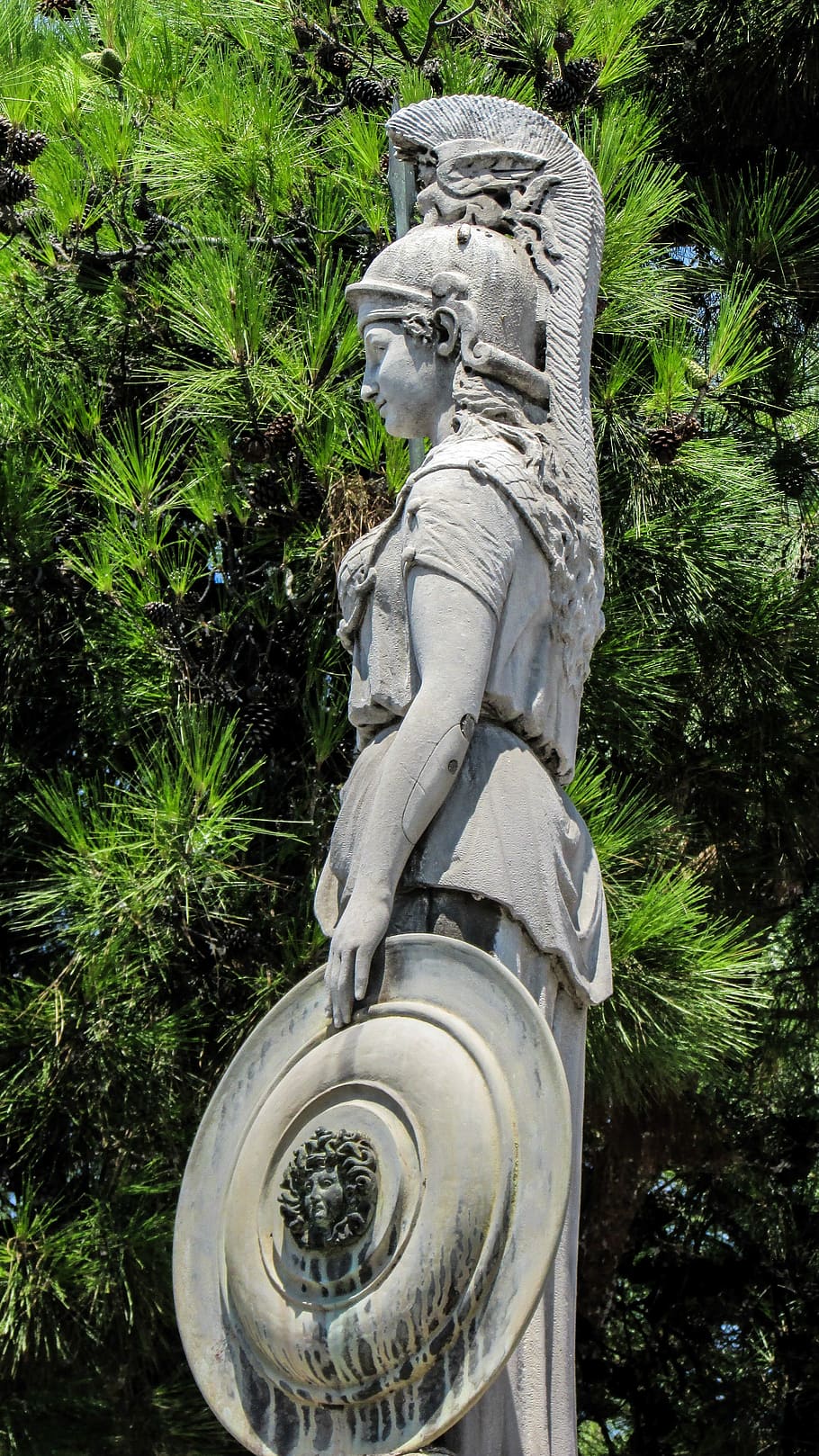 Athena, Greek, Goddess, Monument, classic, sculpture, statue, HD wallpaper