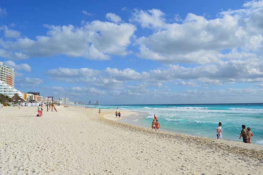 mar, sand, sol, beach, surf, beira mar, sunny, sea, land, sky HD wallpaper