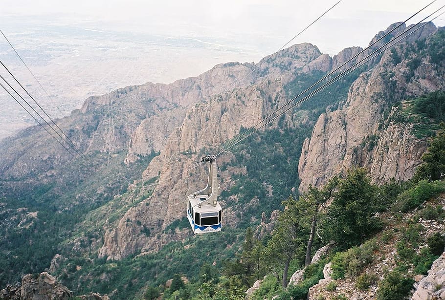 cable, car, ride, transport, tourism, landscape, mountains HD wallpaper
