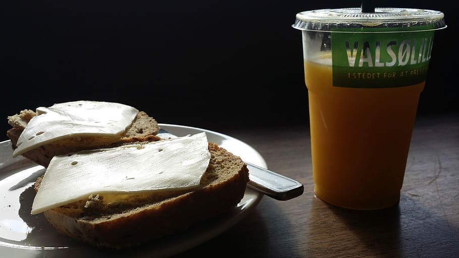 Breakfast, Juice, Roll, food and drink, no people, bread, freshness HD wallpaper