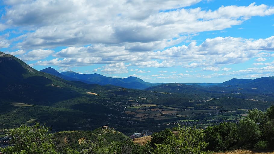 panoramic, nature, mountain, sky, landscape, clouds, cloudy sky HD wallpaper