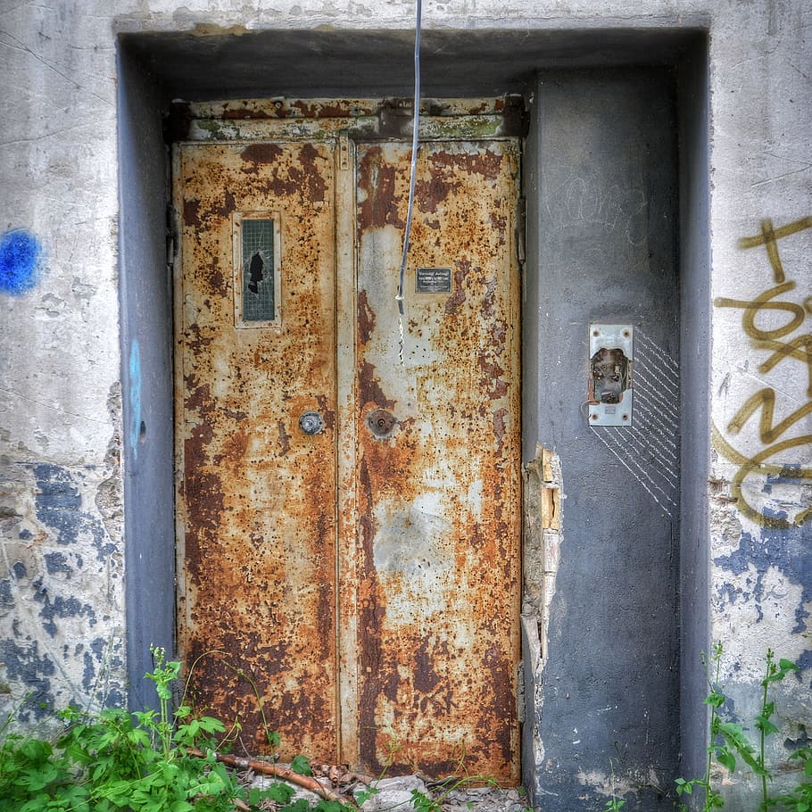elevator, ailing, old, broken, decay, forget, building, old building HD wallpaper