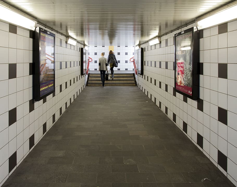 Tunnel, Architecture, Depth, people, subway Station, indoors HD wallpaper