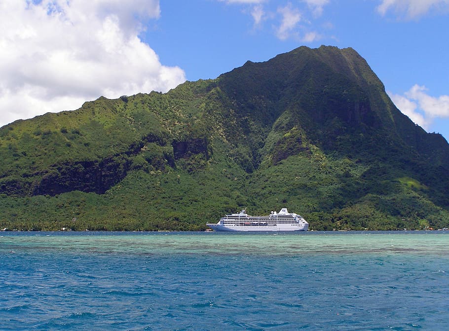 moorea, french, polynesia, island, tahitian princess, cruise, HD wallpaper