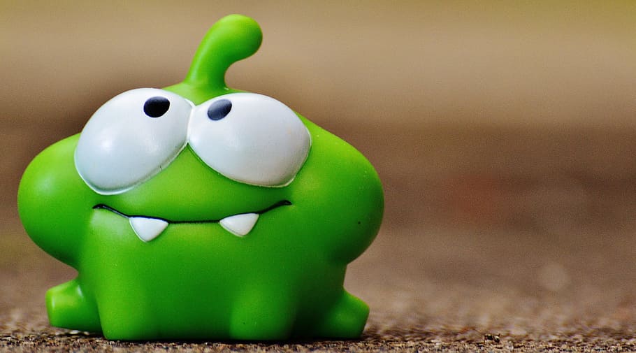Cut The Rope, Figure, Cute, funny, mobile game, app, green Color