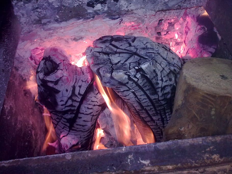 coals, koster, fire, burning, heat - temperature, flame, fire - natural phenomenon HD wallpaper