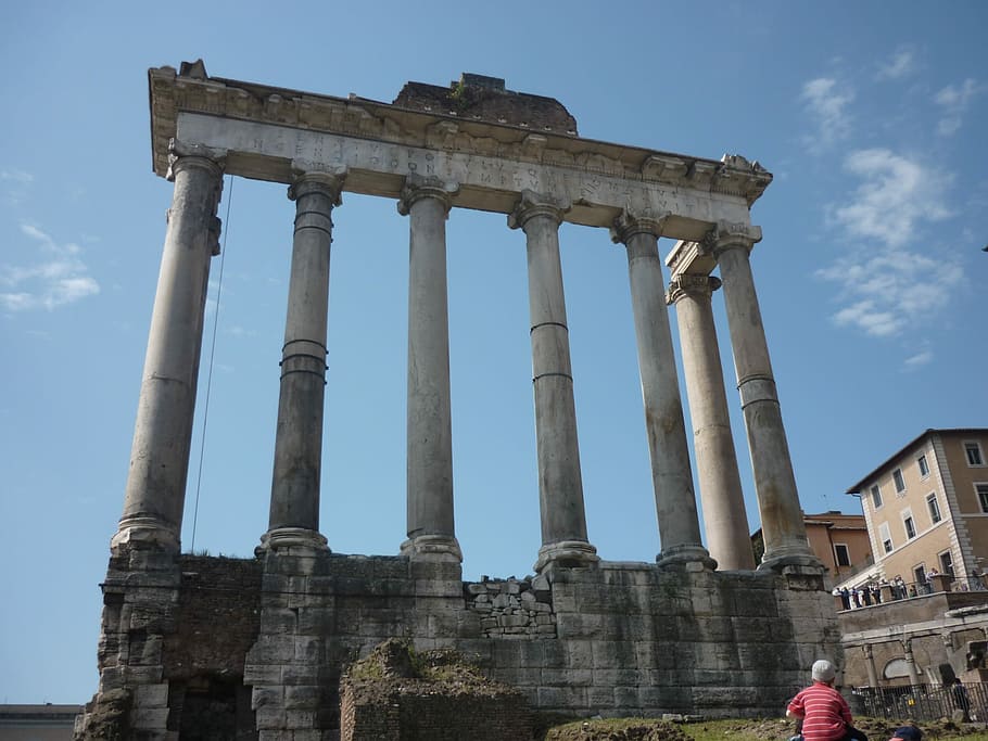 Roman Forum, Columns, Rome, history, architectural column, travel destinations HD wallpaper