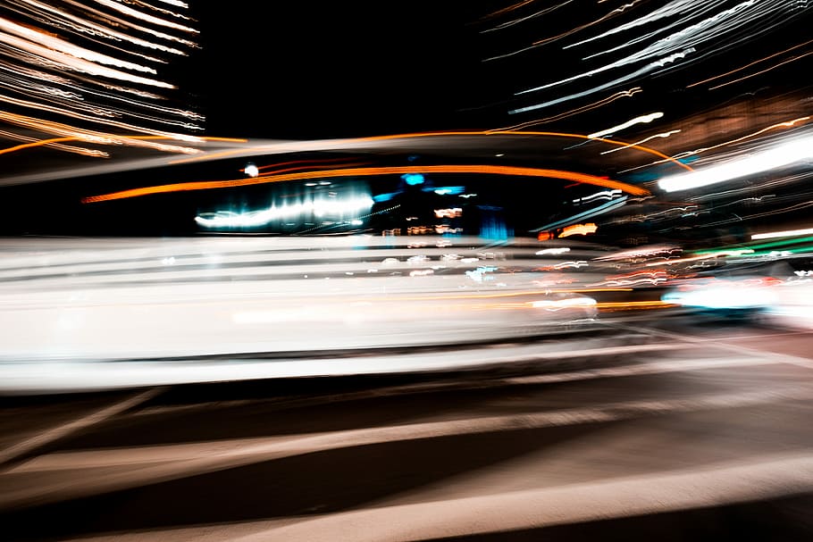 untitled, lights, night, traffic, motion, blurred motion, speed HD wallpaper