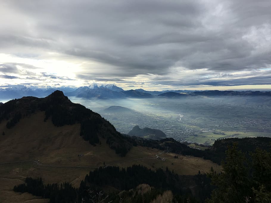 clouds, mood, sky, landscape, sad mood, mountains, cloud - sky HD wallpaper