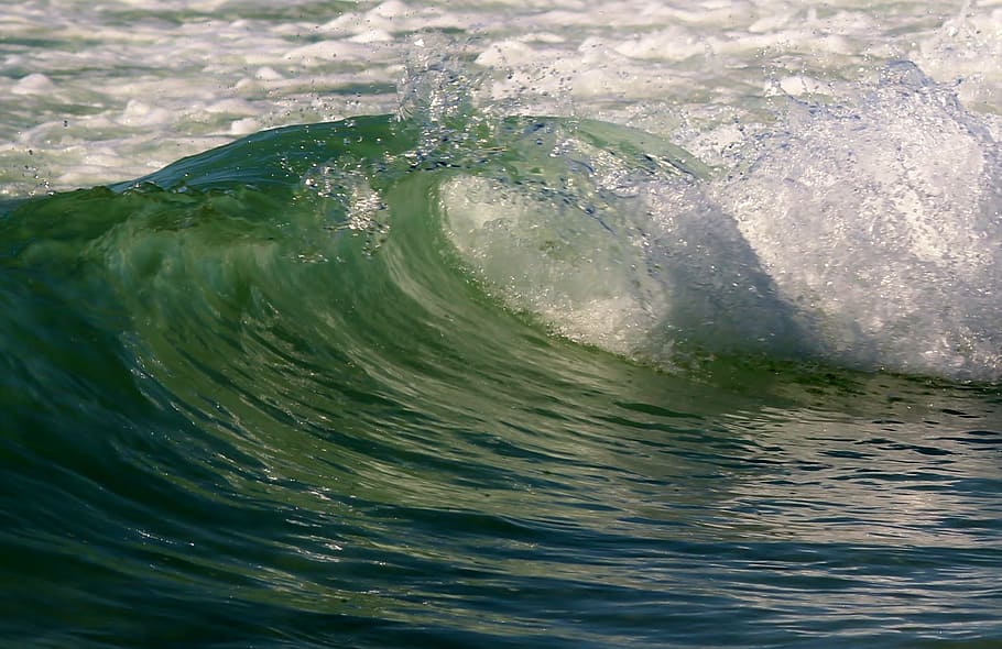 close-up photography of seawave at daytime, time lapse, ocean waves HD wallpaper