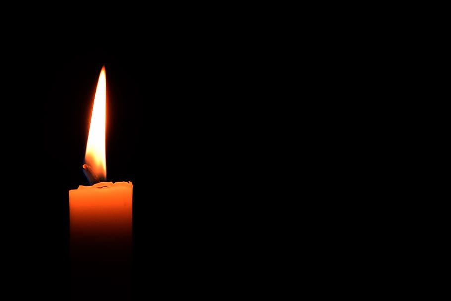 candle, light, candlelight, flame, black background, light in the darkness