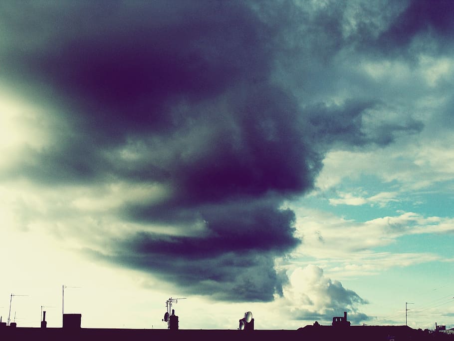 sky, cloud, clouds, nature, aura, blue, dark clouds, cloud - sky HD wallpaper