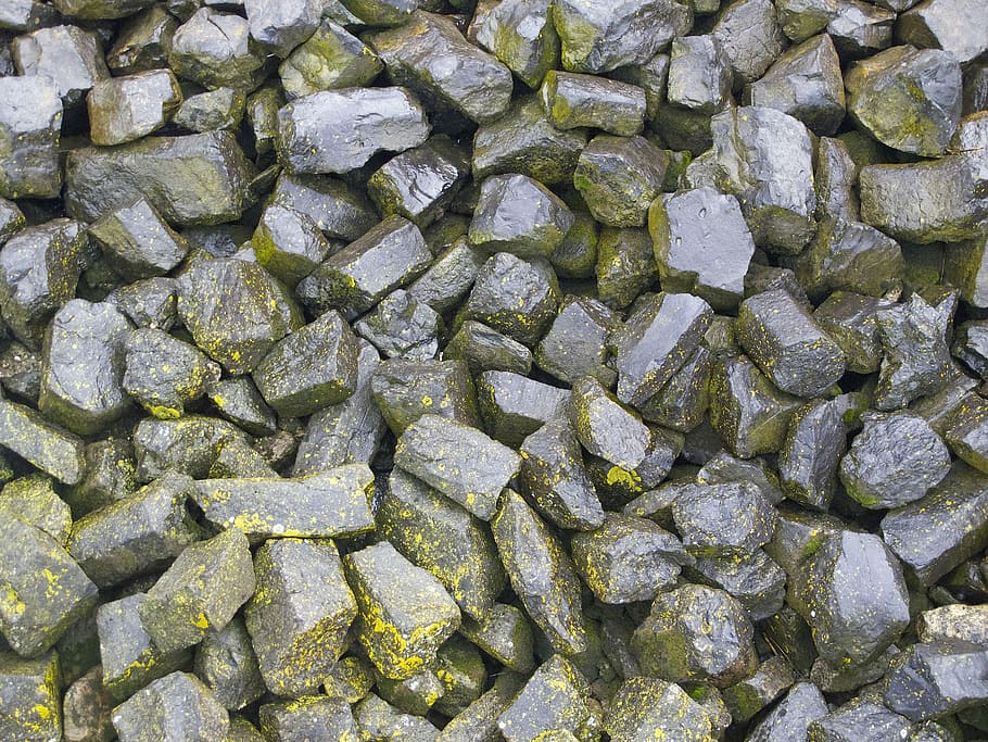 Rocks, Background, Breakwater, grey, yellow, large group of objects HD wallpaper