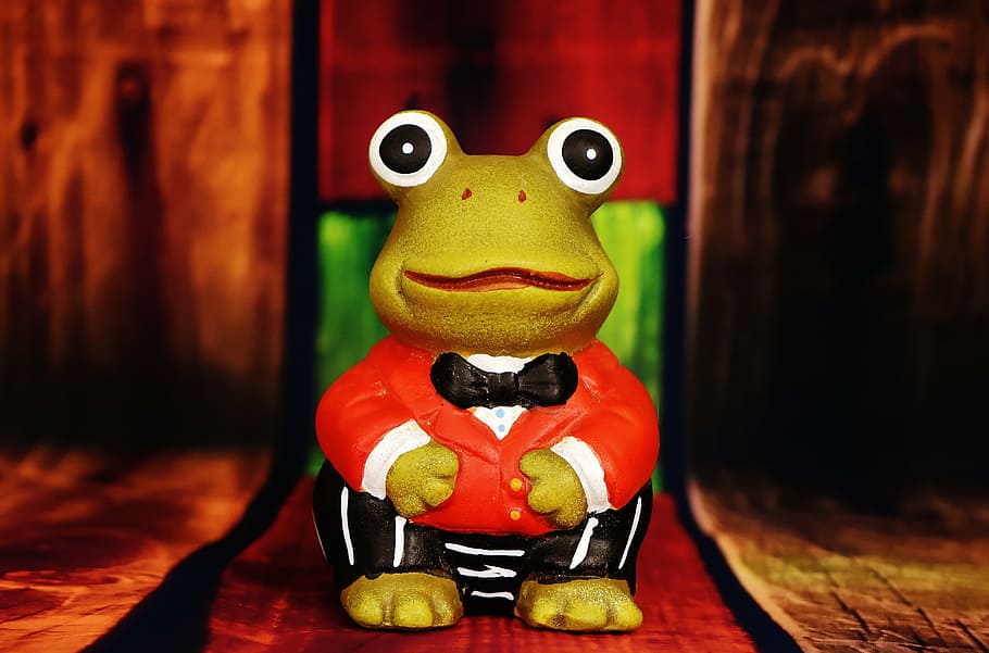 frog, figure, funny, suit, cute, decoration, green, colorful HD wallpaper