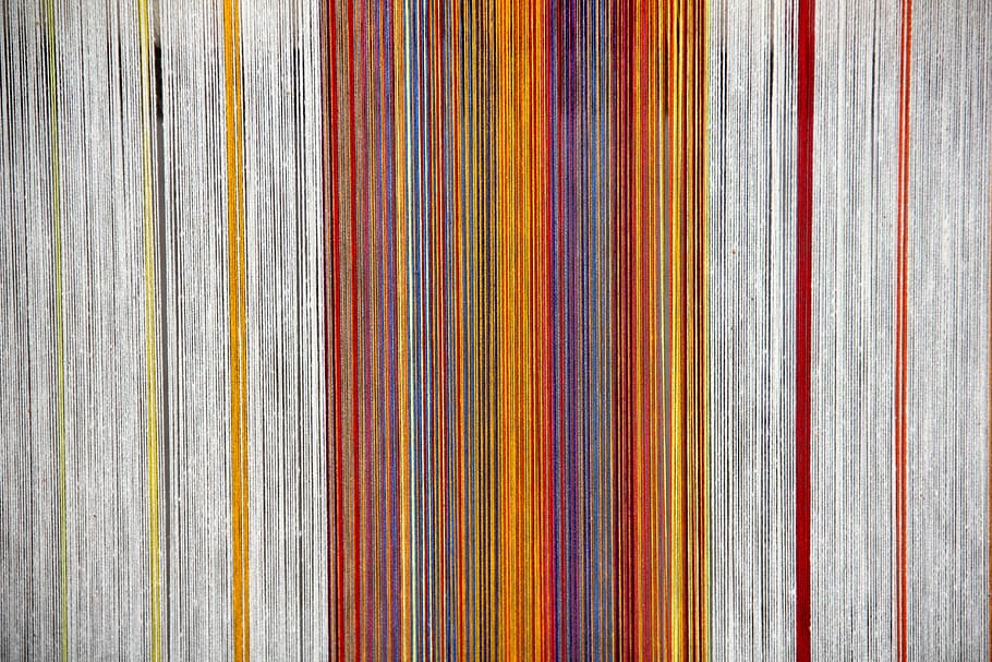 photo of orange and multicolored striped colors digital wallpaper, HD wallpaper