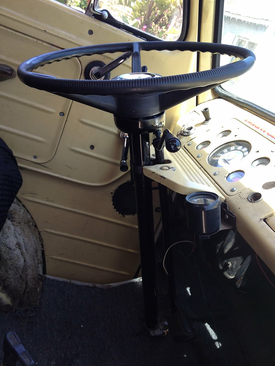 steering wheel, steering column, dashboard, transportation HD wallpaper
