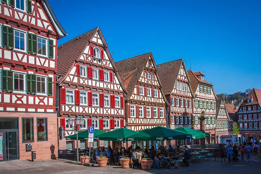 Calw, Old Town, Town, Truss, Middle Ages, marketplace, medieval fachwerk, HD wallpaper