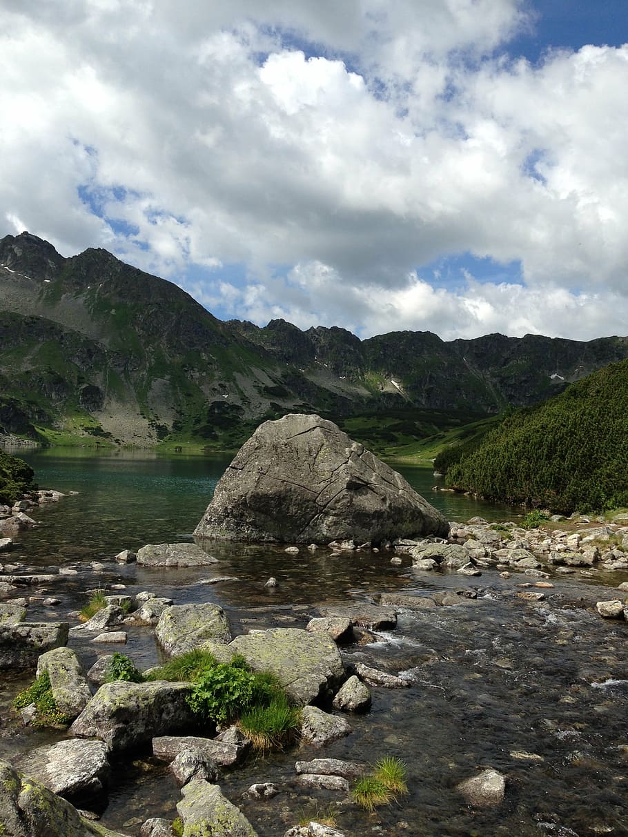 tatry, mountains, the high tatras, landscape, valley of five ponds, HD wallpaper
