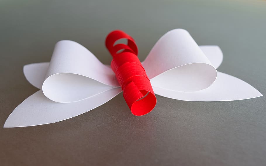 Loop, Paper, Gift, paper loop, gift loop, gift decoration, red HD wallpaper