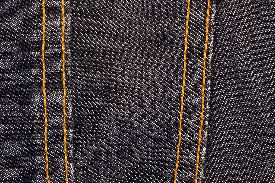 blue denim textile, fabric, texture, trouser, fashion, material, HD wallpaper