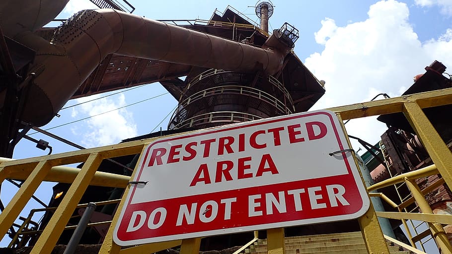 restricted area, do not enter, warning, sign, caution, forbidden HD wallpaper