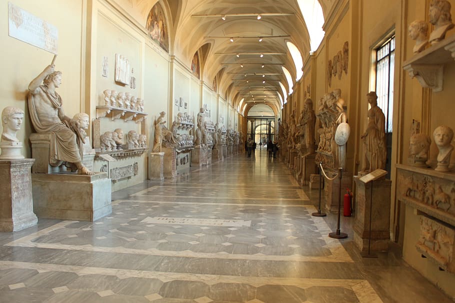 museo, vatican, rome, architecture, indoors, building, travel destinations HD wallpaper