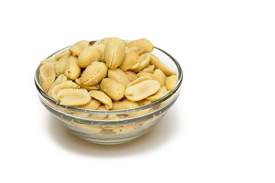 peanuts, snack, appetizer, salado, dried fruits, bol, glass HD wallpaper