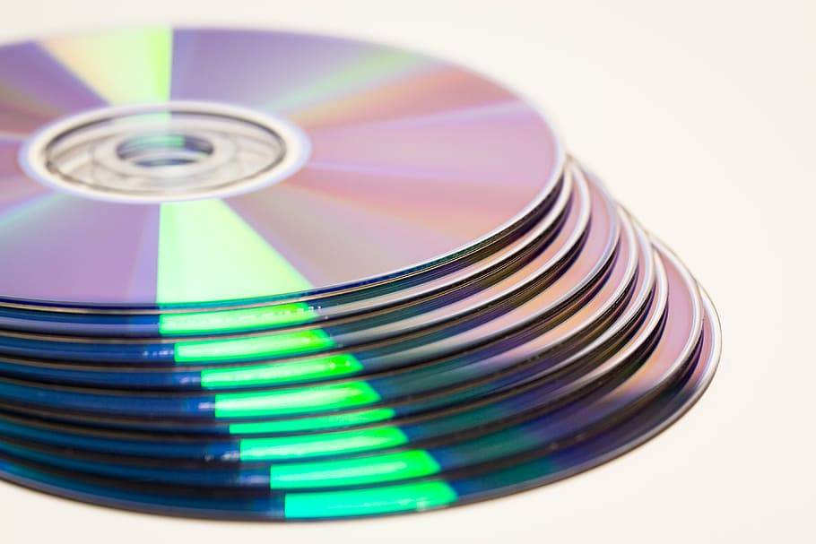 stacked of optical discs, dvd, blank, data, computer, data medium