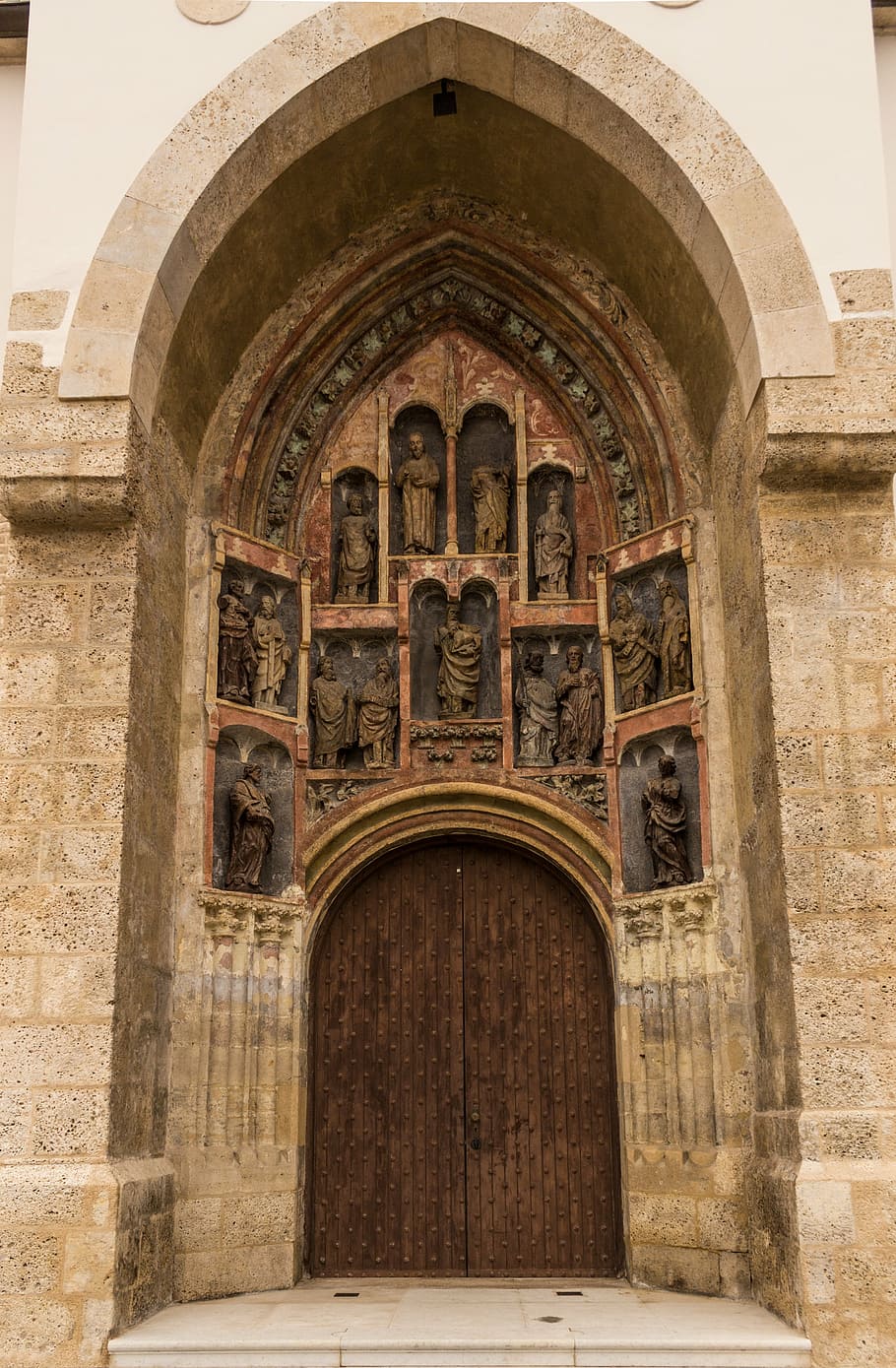 door, saints, catholic, gate, church, building, landmark, europe HD wallpaper