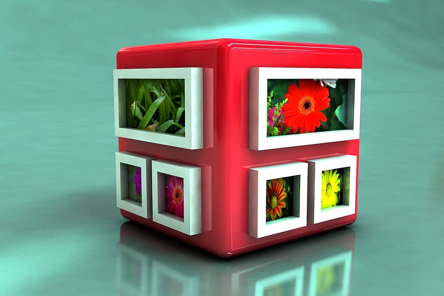 cube, 3d, illustration, indoors, studio shot, no people, green color HD wallpaper