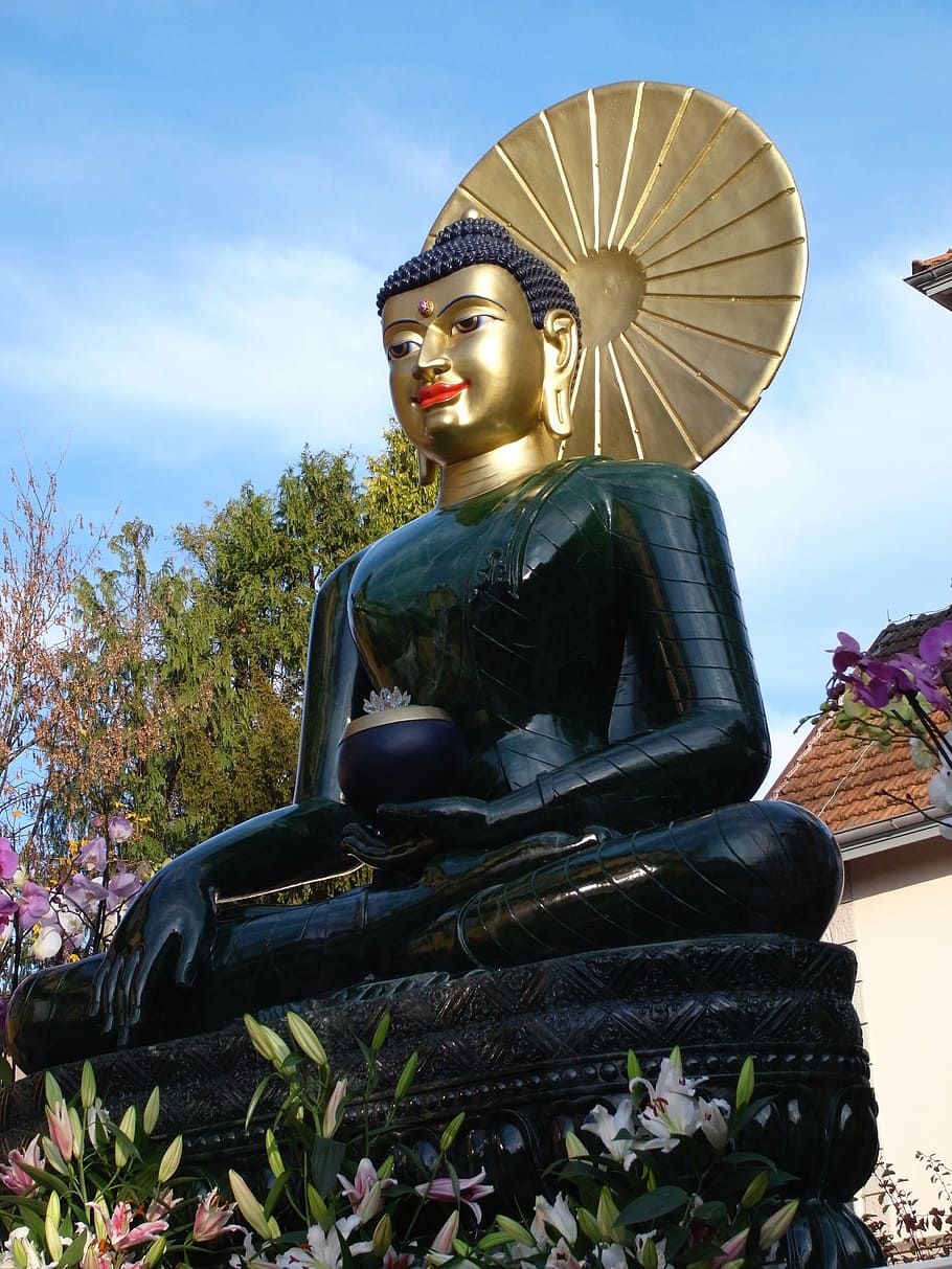 buddha, jade, lucerne, sculpture, human representation, statue HD wallpaper