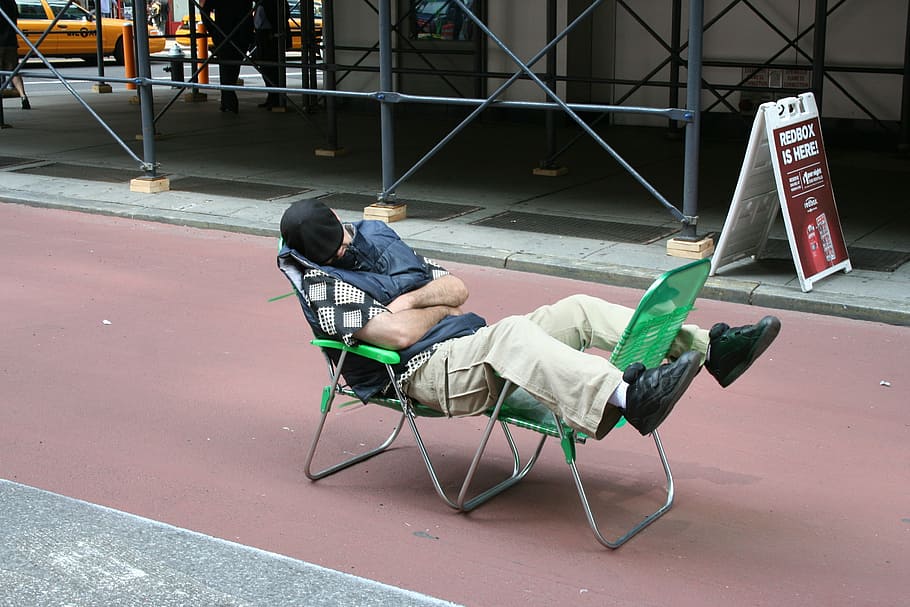 sleeping man, public, tired, full length, real people, one person HD wallpaper