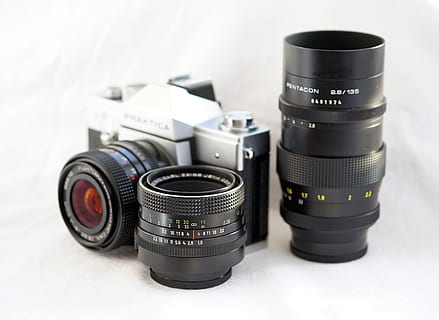 Digital Camera, Photograph, Old, nostalgia, zoom lens, vintage HD wallpaper