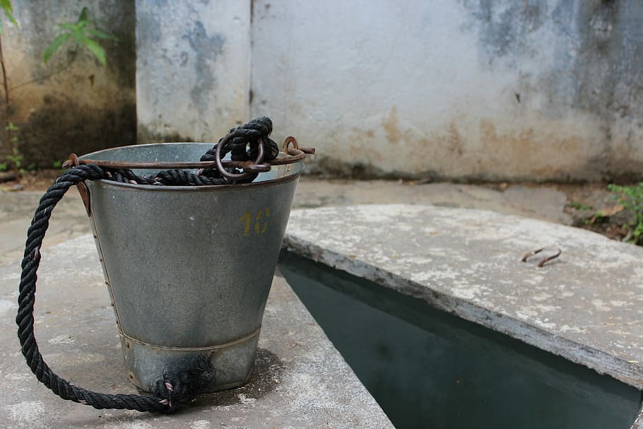 Prop, Bucket, Nature, Model, no people, water, focus on foreground HD wallpaper