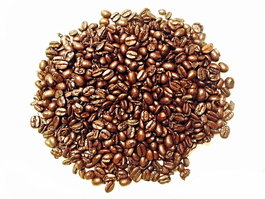 coffee beans, caffeine, mocha, roasted, breakfast, drink, beverage, HD wallpaper