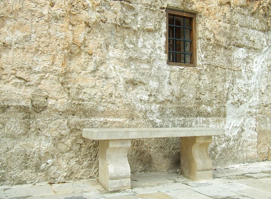 stone, bench, outdoor, nature, summer, old, architecture, natural HD wallpaper