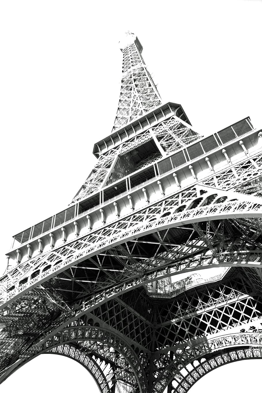 worm's view of Eiffel tower, paris, city, iconic, landmark HD wallpaper